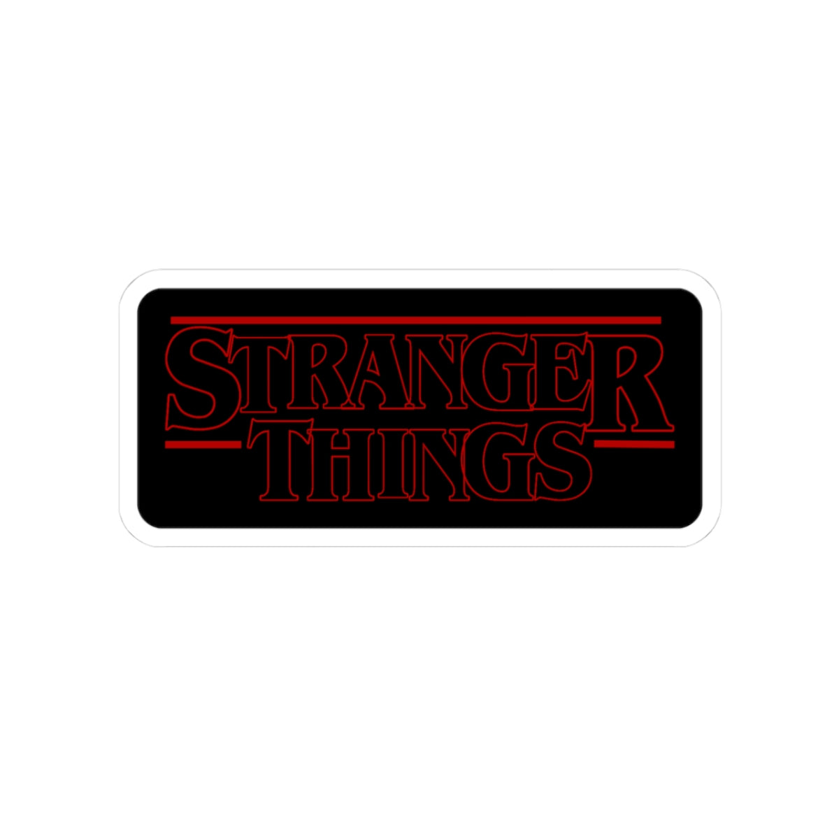 Stranger Things Logo Sticker — Retro Red Horror TV Decal